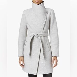 Jessica Simpson Basketweave Wrap Coat